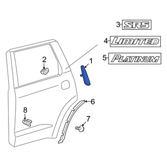 Toyota OE - Rear Left Door Applique