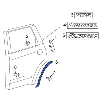 Toyota OE - Rear Right Door Molding