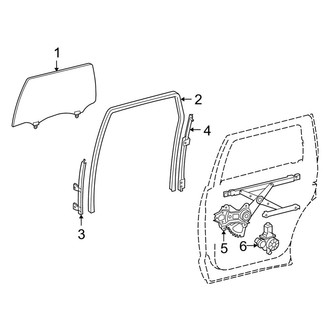 Toyota OE - Rear Door - Glass & Hardware