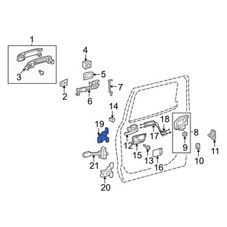 Toyota OE - Rear Right Upper Door Hinge