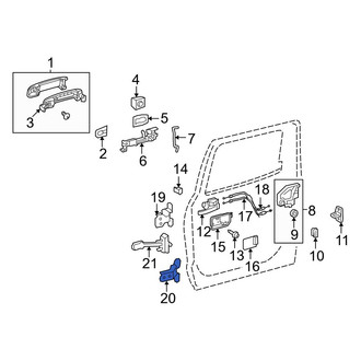 Toyota OE - Rear Left Lower Door Hinge