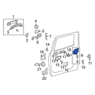 Toyota OE - Rear Left Door Latch Assembly