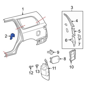 Toyota OE - Left Body C-Pillar Reinforcement