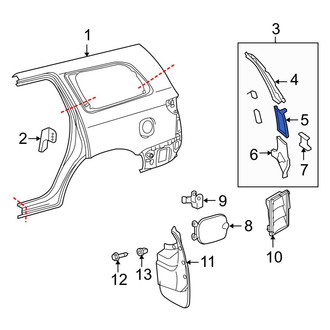 Toyota OE - Rear Left Upper Outer Quarter Panel Extension