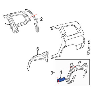 Toyota OE - Rear Left Quarter Panel Reinforcement
