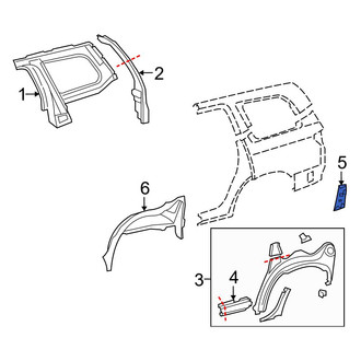 Toyota OE - Right Wheel Housing Side Panel Brace