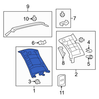 Toyota OE - Rear Left Upper Rearward Interior Quarter Panel Trim Panel