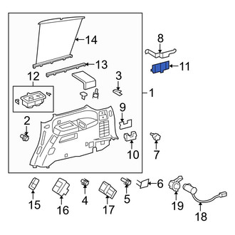 Toyota OE - Rear Left Interior Quarter Panel Trim Panel Access Cover