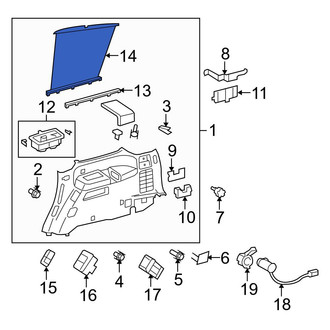 Toyota OE - Rear Left Back Glass Sunshade