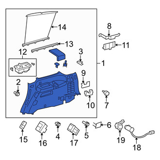 Toyota OE - Rear Right Lower Interior Quarter Panel Trim Panel