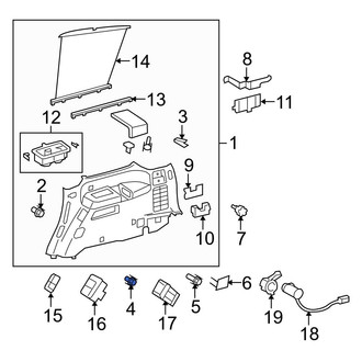 Toyota OE - Quarter Panel Trim Panel Clip