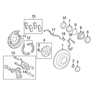 Toyota OE - Rear Suspension - Brake Components