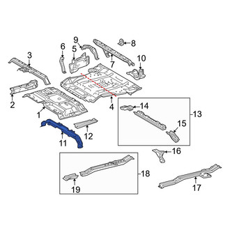 Toyota OE - Rear Center Floor Pan Crossmember
