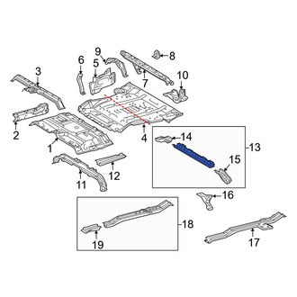 Toyota OE - Rear Floor Pan Crossmember