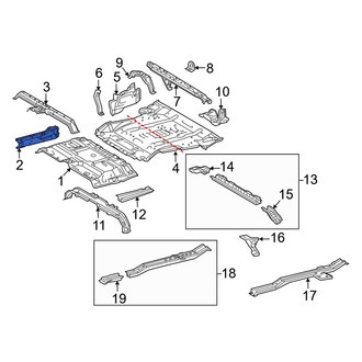 Toyota OE - Center Left Floor Pan Reinforcement