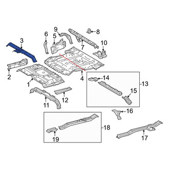 Toyota OE - Center Upper Floor Pan Reinforcement
