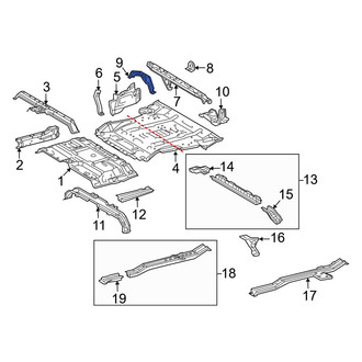 Toyota OE - Rear Floor Pan Reinforcement Bracket