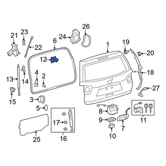 Toyota OE - Rear Left Liftgate Hinge