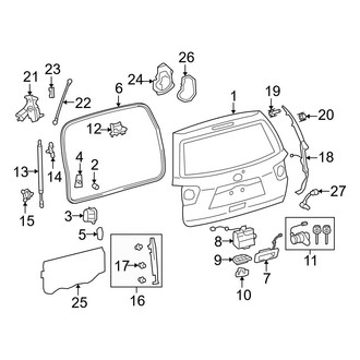 Toyota OE - Lift Gate - Gate & Hardware