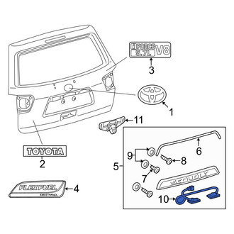 Toyota OE - Rear License Plate Light Assembly