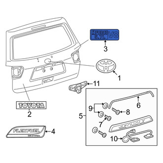 Toyota OE - Rear Deck Lid Emblem