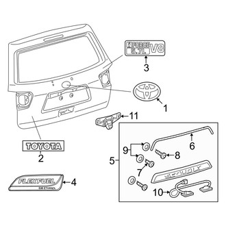 Toyota OE - Lift Gate - Exterior Trim