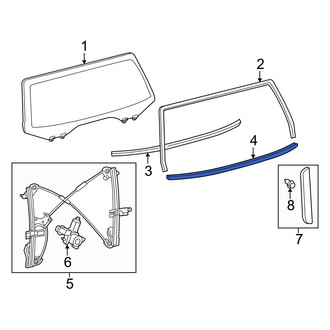 Toyota OE - Rear Outer Back Glass Weatherstrip