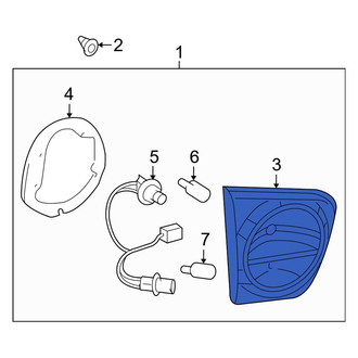 Toyota OE - Rear Right Back Up Light Assembly
