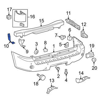 Toyota OE - Rear Left Outer Bumper Cover Bracket