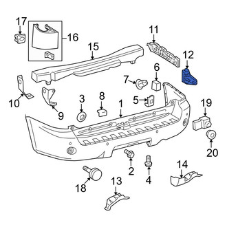 Toyota OE - Rear Left Lower Bumper Guide