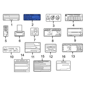 Toyota OE - A/C System Information Label