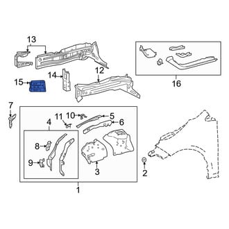 Toyota OE - Front Left Frame Rail End