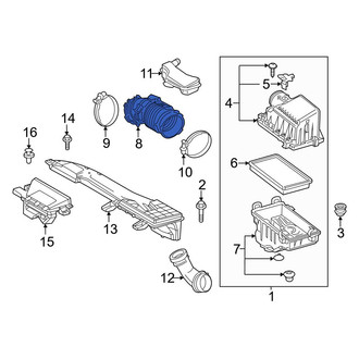 Toyota OE - Front Forward Engine Air Intake Hose