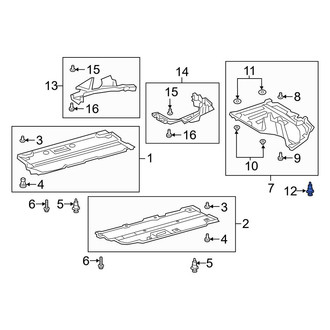 Toyota OE - Front Floor Pan Splash Shield Clip