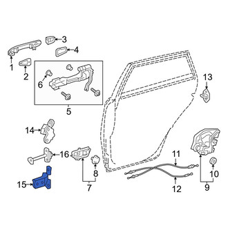 Toyota OE - Rear Left Lower Door Hinge