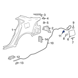 Toyota OE - Fuel Filler Door Release Cable Clip