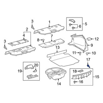 Toyota OE - Trunk Trim Scuff Plate Clip