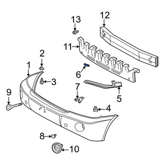 Toyota OE - Front Bumper Cover Support Rail