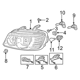 Toyota OE - Front Lamps - Headlamp Components