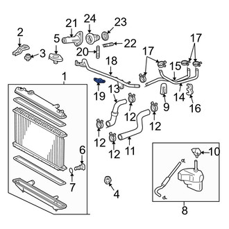 Toyota OE - Engine Coolant Bypass Hose Gasket