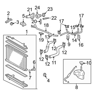 Toyota OE - Cooling - Radiator & Components (2.4L)