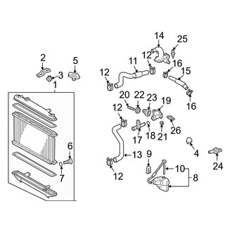 Toyota OE - Cooling - Radiator & Components (3.0L)