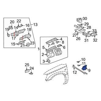 Toyota OE - Left Fender Apron Seal