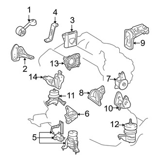 Toyota OE - Engine / Transaxle - Engine & Transmission Mounting (3.0L)