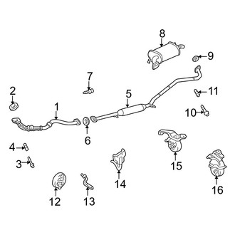 Toyota OE - Exhaust System - Exhaust Components (2.4L)