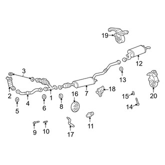 Toyota OE - Exhaust System - Exhaust Components (3.0L)