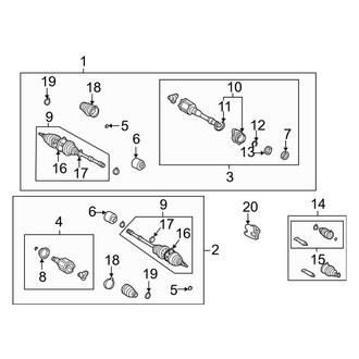 Toyota OE - Front Suspension - Drive Axles (FWD 2.4L)