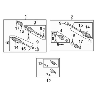 Toyota OE - Front Suspension - Drive Axles (AWD 2.4L)