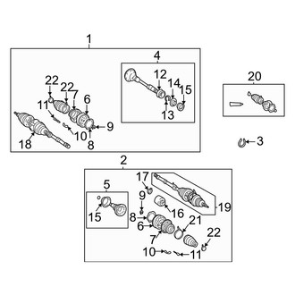 Toyota OE - Front Suspension - Drive Axles (FWD 3.0L)
