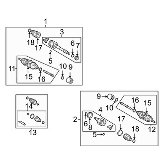 Toyota OE - Front Suspension - Drive Axles (AWD 3.0L)